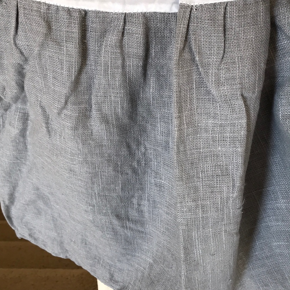 Linen blend queen sized ruffled bed skirt